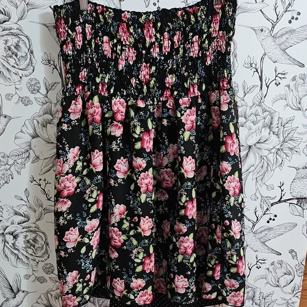 Reversible Floral or Polka Dots Smocked Dress/ Shirt